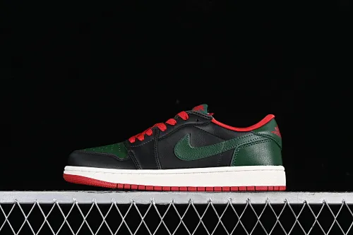 All categories Air Jordan Jordan series basketball shoes Air Jordan 1 Low Z version Air Jordan 1 Low AJ1 Joe 1 black and green color low-top cultural casual sneakers CZ0775-036